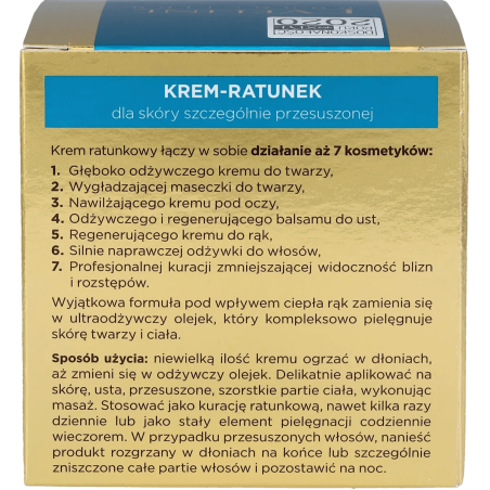 EVELINE COSMETICS Crema de rescate milagrosa egipcia cara, cuerpo, cabello, 40 ml