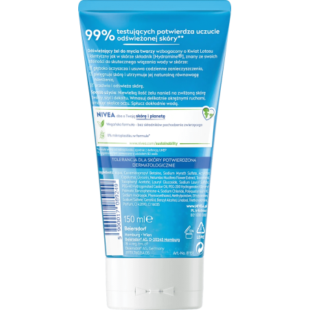 NIVEA Gel Limpiador Facial para pieles normales y mixtas, 150 ml