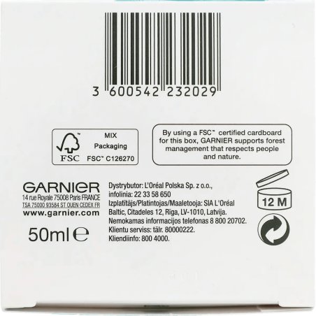 GARNIER Light Gel-Moisturizing Face Cream, 50 ml